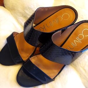 Calvin Klein Black Sandals 8.5